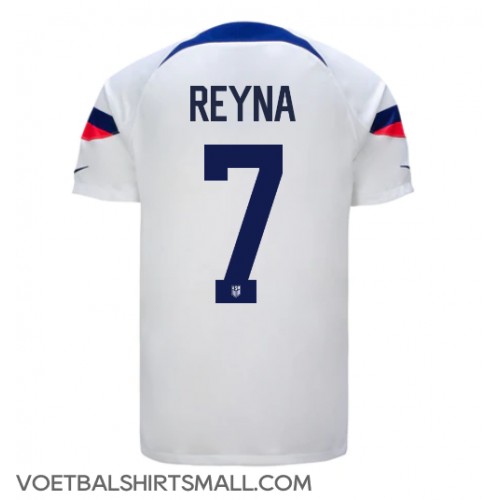 Verenigde Staten Giovanni Reyna #7 Voetbalkleding Thuisshirt WK 2022 Korte Mouwen